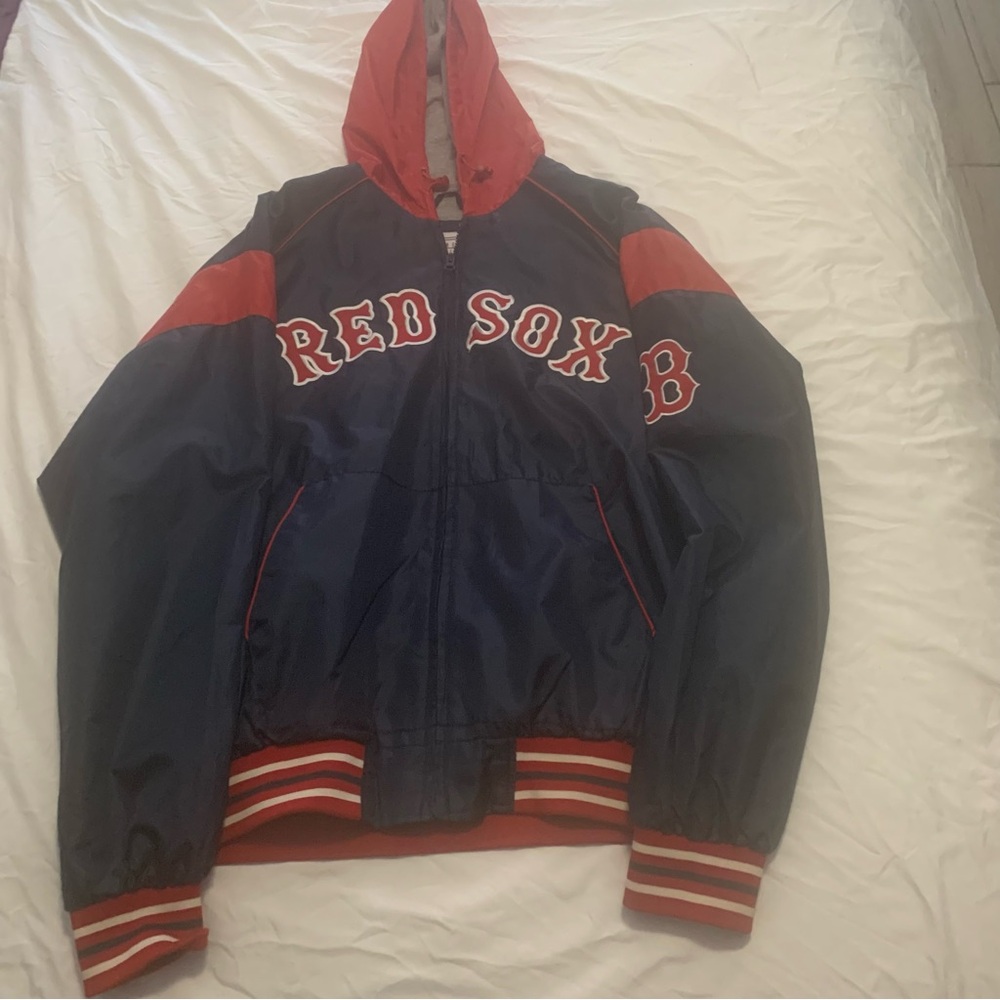 Red Sox Men's Blue and Red Jacket